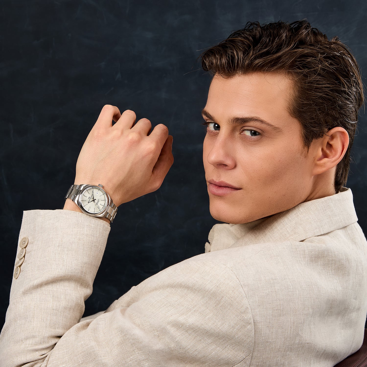 Caribe 39mm 3H White Dial SS BR