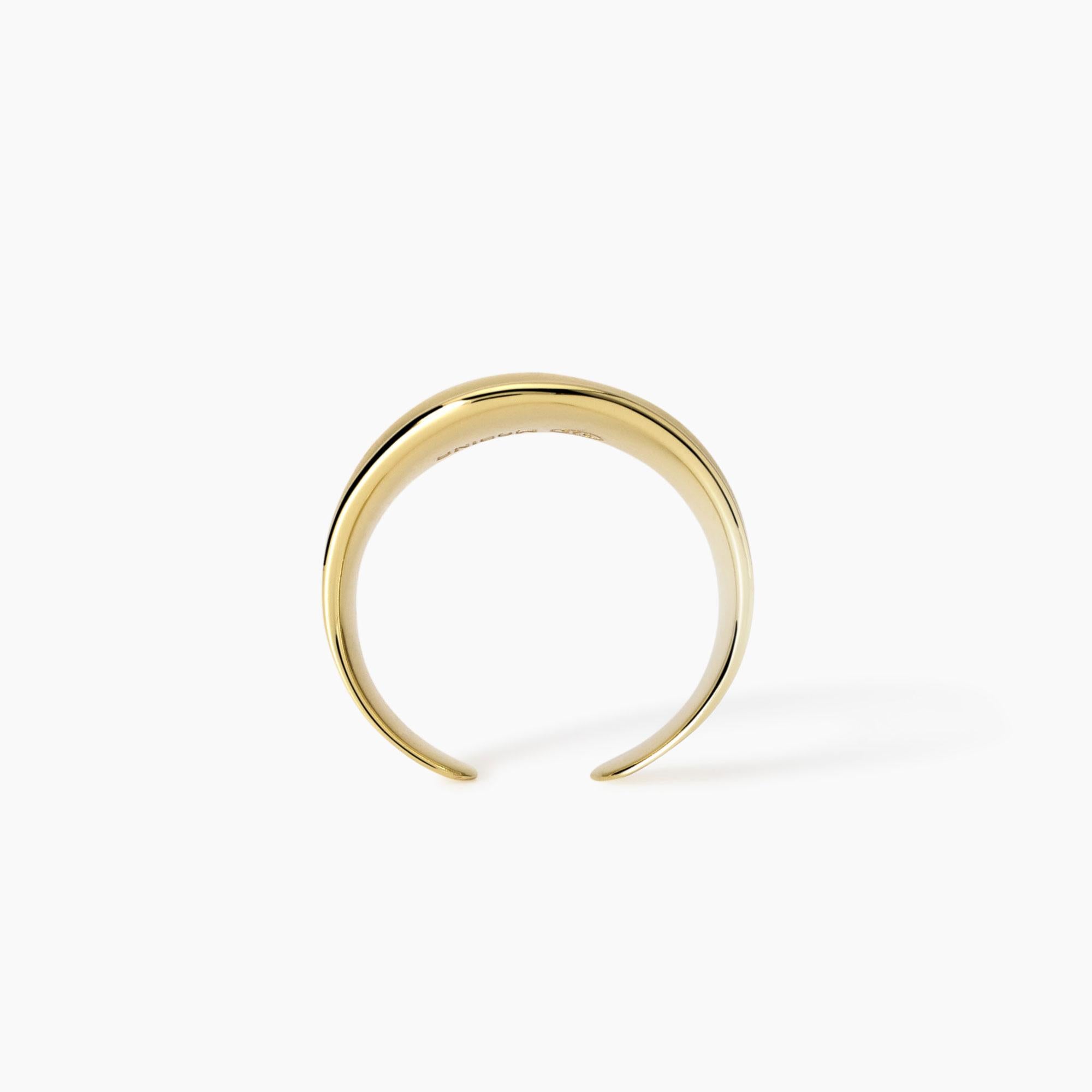 Anello a fascia in argento dorato