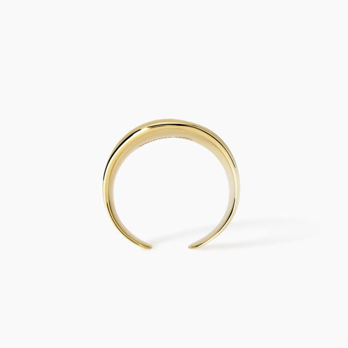 Anello a fascia in argento dorato