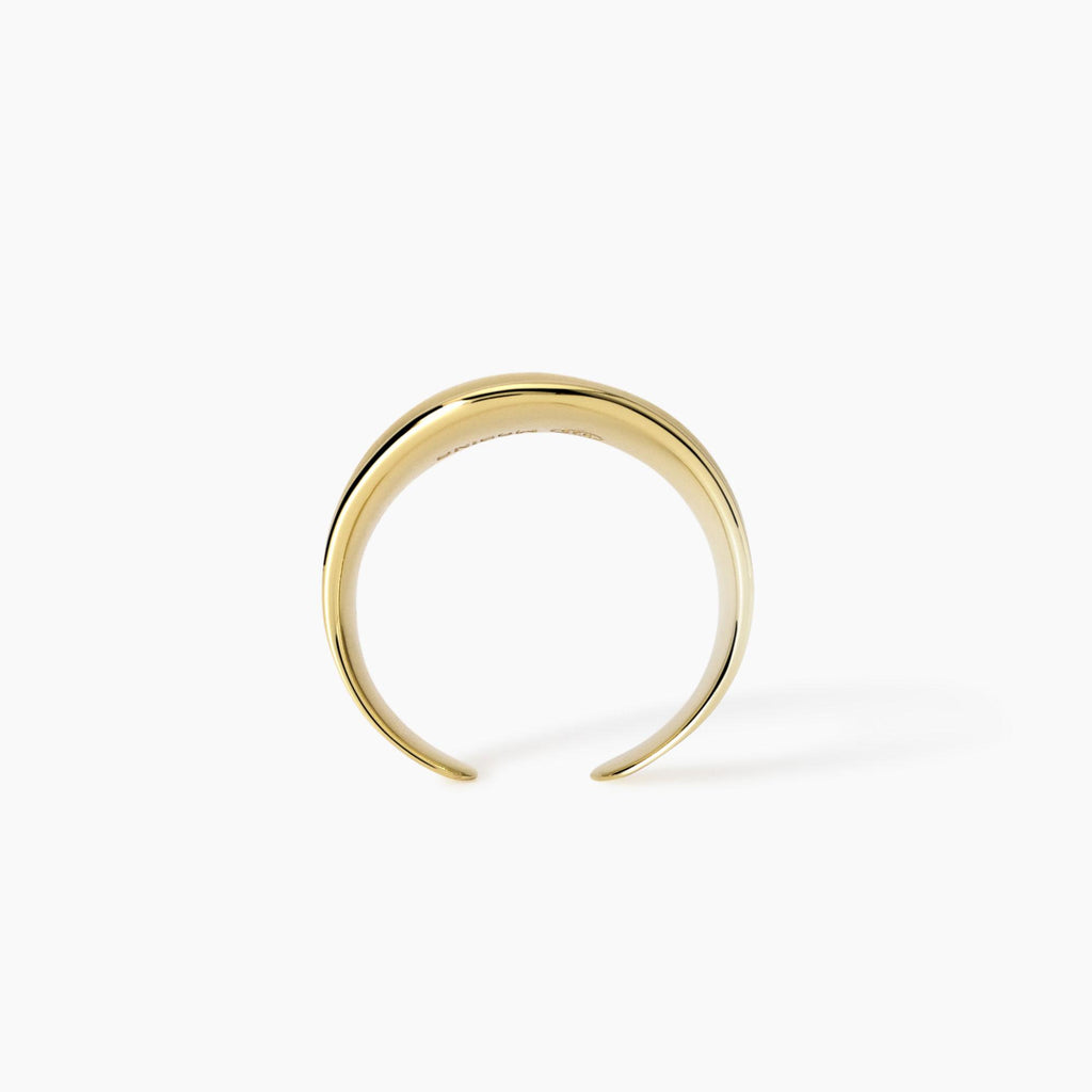 Anello a fascia in argento dorato