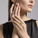 Anello a fascia in argento dorato