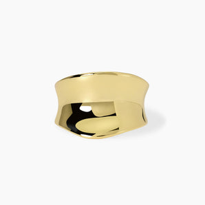 Anello a fascia in argento dorato