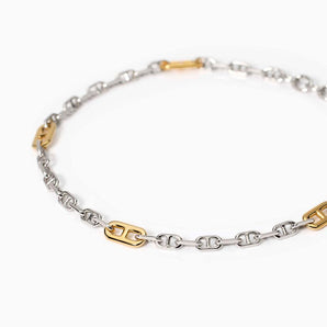 Bracciale da uomo con elementi placcati oro