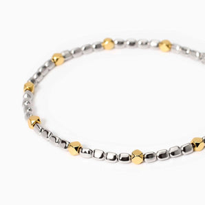 Bracciale regolabile con elementi placcati oro California