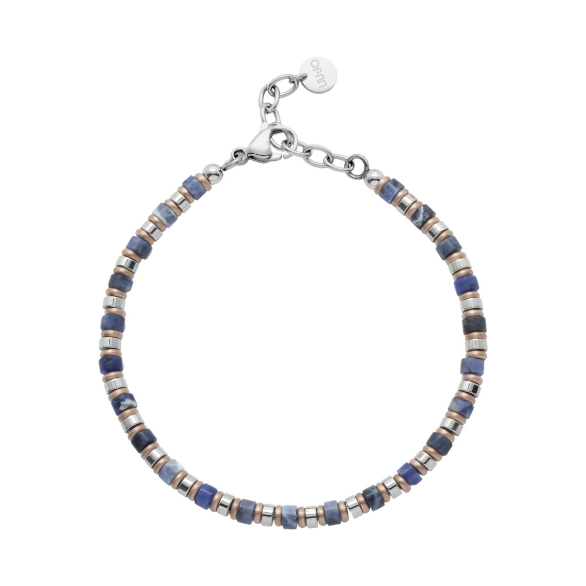 Bracciale acciaio con pietre 