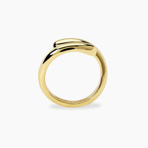 Anello regolabile in argento dorato
