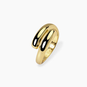 Anello regolabile in argento dorato
