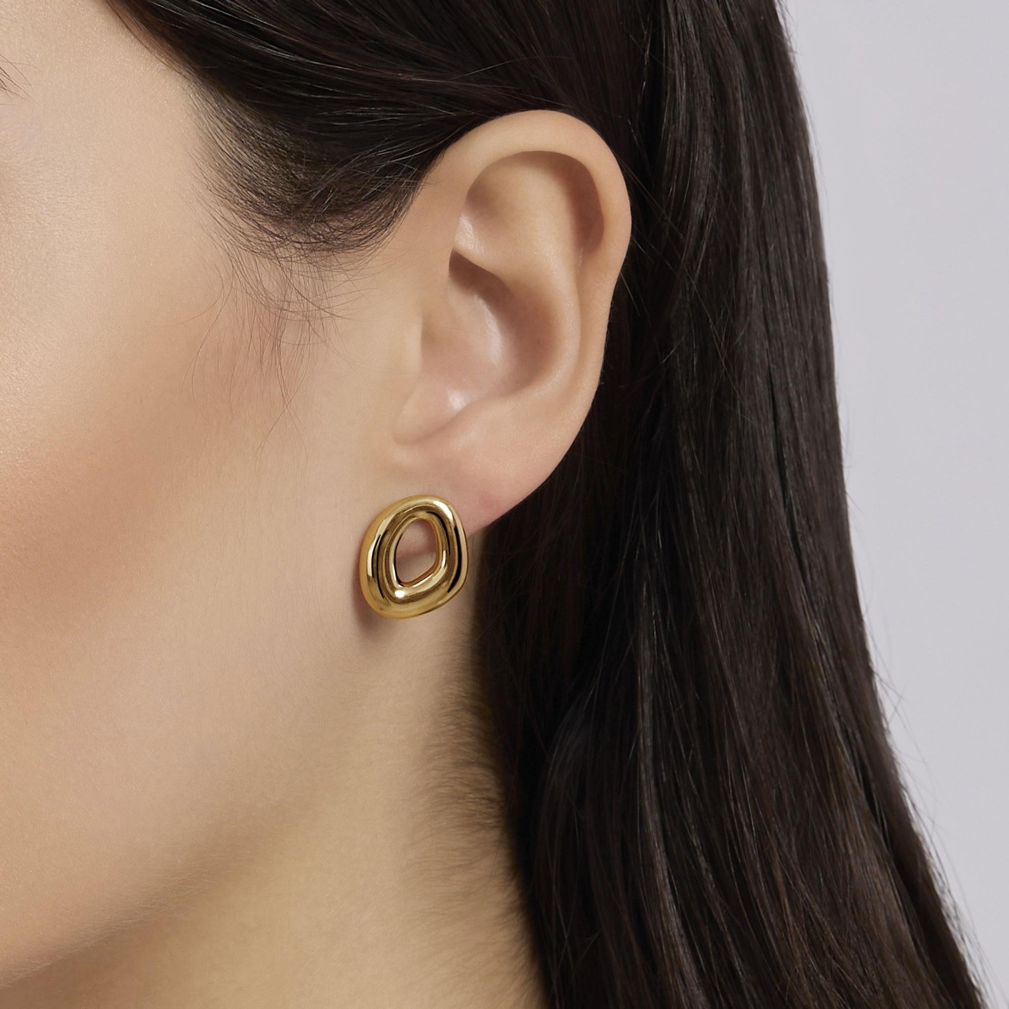 Orecchini Mabina in argento dorato