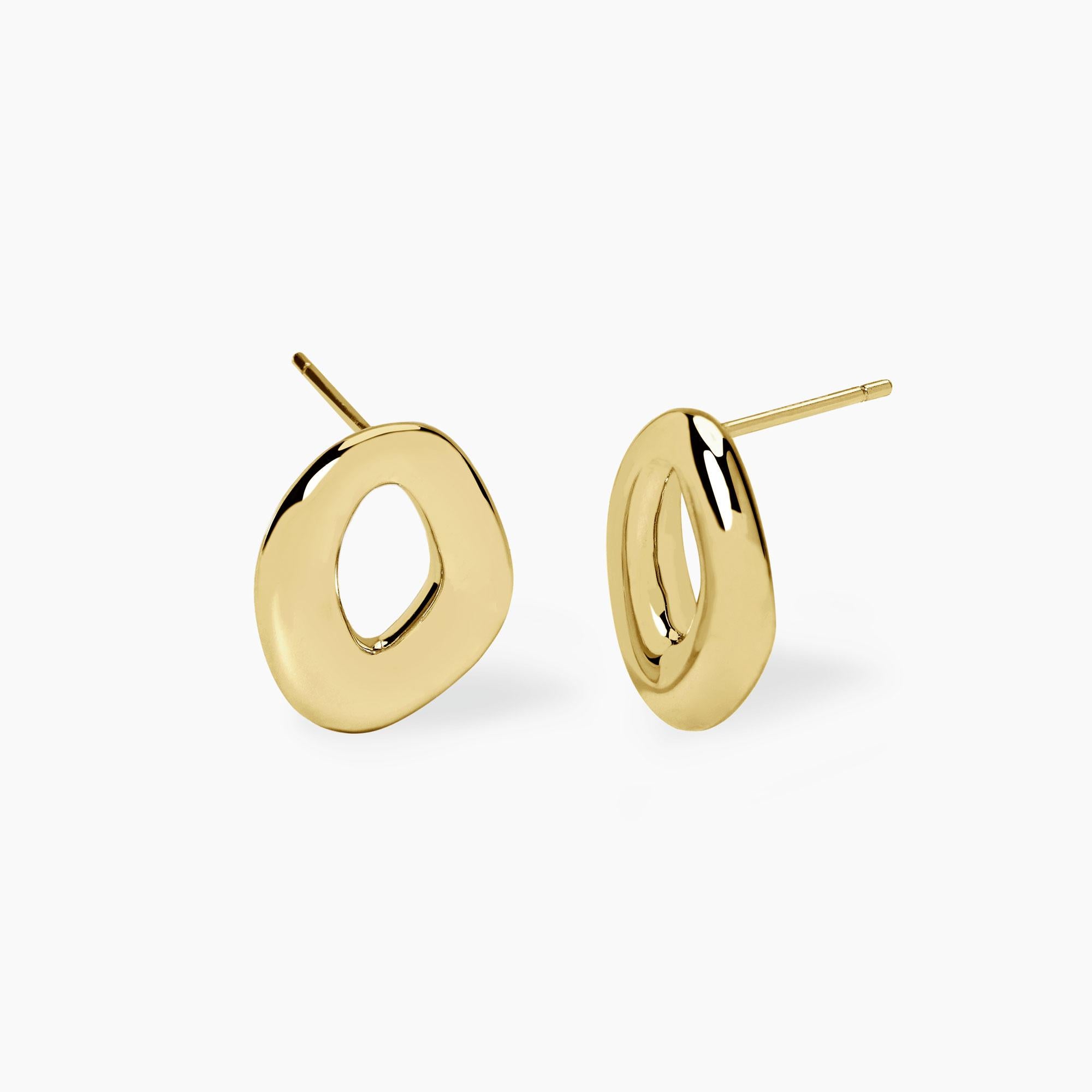 Orecchini Mabina in argento dorato