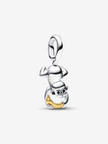 Charm Pendente Scimmietta con Zampe Mobili Argento Sterling 925, Placcatura in Oro 14k