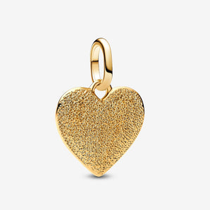 Charm Medallion Cuore da incidere Pandora ME Placcatura in Oro 14k