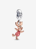Charm pendente Disney, Winnie the Pooh, Pendente Pimpi Argento Sterling 925, Placcatura in Oro Rosa 14k