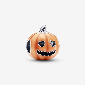 Charm Zucca di Halloween che si illumina al buio Argento Sterling 925