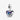 Disney, Wall-E, Pendente a Cuore Eve e Wall-E che si illumina al buio Argento Sterling 925