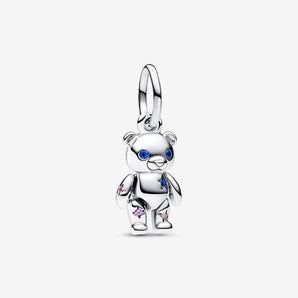 Charm Pendente Orsetto Teddy con Zampe Mobili Argento Sterling 925