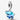 Pandora charm pendente Elefante Vetro Murano blu