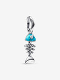 Charm Pendente Lisca Di Pesce Turchese Argento Sterling 925