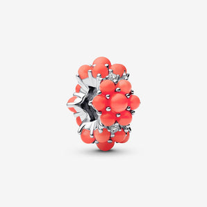 Charm Oceano Color Corallo Argento Sterling 925