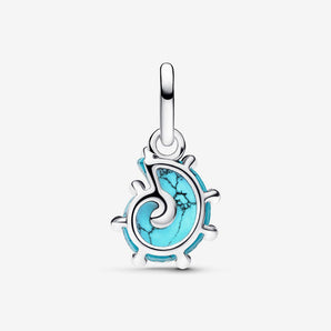 Charm Pendente Conchiglia Vetro di Murano Turchese Argento Sterling 925