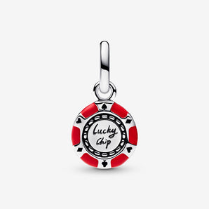 Charm Pendente Fiche da Poker Argento Sterling 925