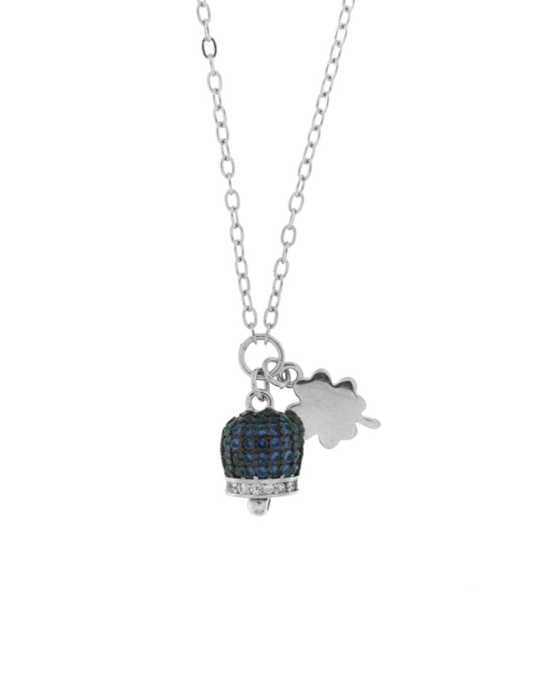 AMO CAPRI COLLANA ARGENTO CAMPANELLA BLU