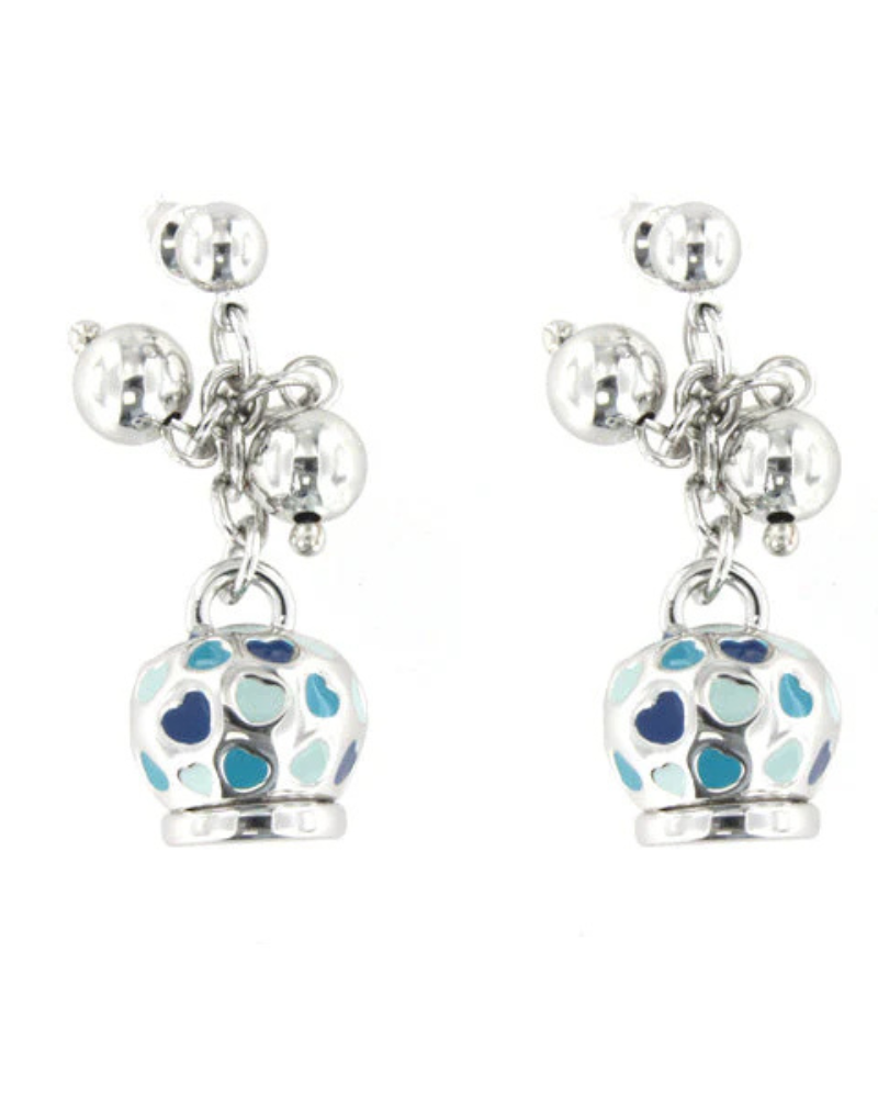 Amo Capri orecchini campana cuori blu