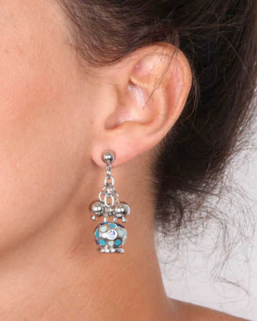 Amo Capri orecchini campana cuori blu