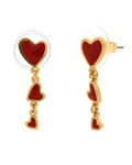Amo Capri orecchini lunghi 3 cuori