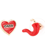 Amo Capri orecchini Peperoncino Cuore
