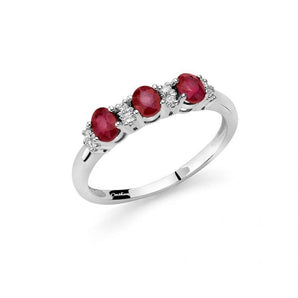 Anello Donna Veretta Rubini Miluna