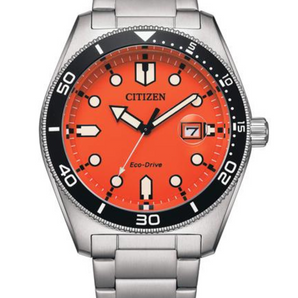 CITIZEN OROLOGIO ECO DRIVE MARINE 1760 ARANCIO