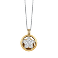 COLLANA CHIAMA ANGELI IN ACCIAIO CON STELLA CON CRISTALLI BIANCHI