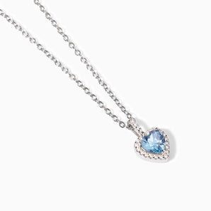Collana Cuore Acquamarina Mabina.