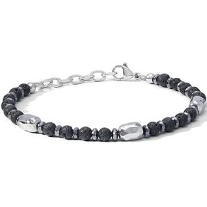 Comete bracciale Pietra Lavica ed Ematite UBR 1206