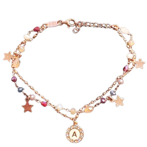 Dvccio bracciale rosa Dea Lettera A