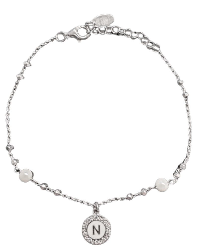 Dvccio bracciale Kelly Perle lettera N