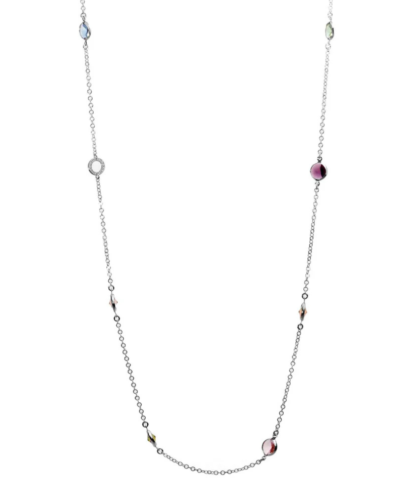 Dvccio collana lunga Jordan in Argento 925 e Cristalli