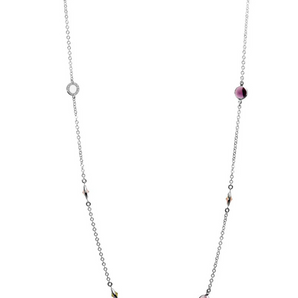 Dvccio collana lunga Jordan in Argento 925 e Cristalli