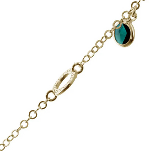 Dvccio collana lunga Jordan in Argento 925 gold Cristalli