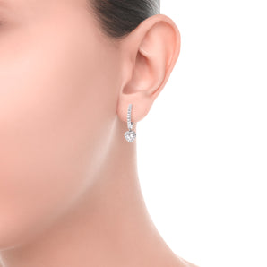 Orecchini Re Carlo oro bianco 18kt