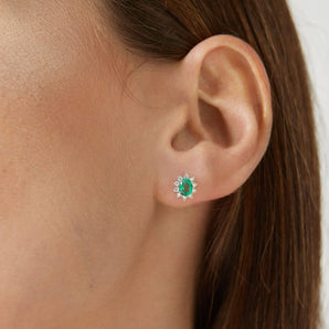 Elli's Eternal orecchini in oro bianco 18KT con smeraldi e diamanti