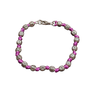 Giade bracciale Argento 925 cordino viola