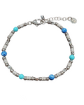 Giade bracciale Argento 925 pietre blu e turchese