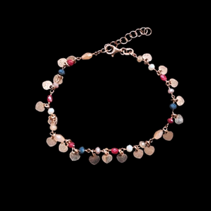 Giade bracciale Argento 924 cristalli e cuori