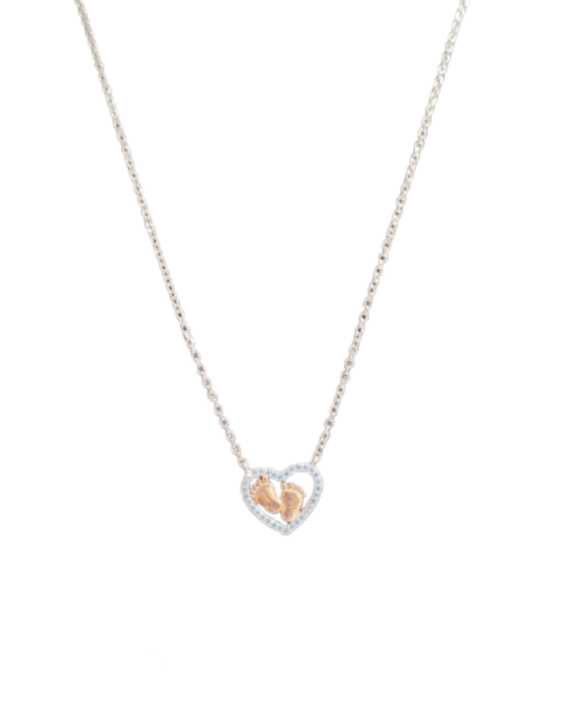 Giade collana Argento 925 Nascita cuore blu