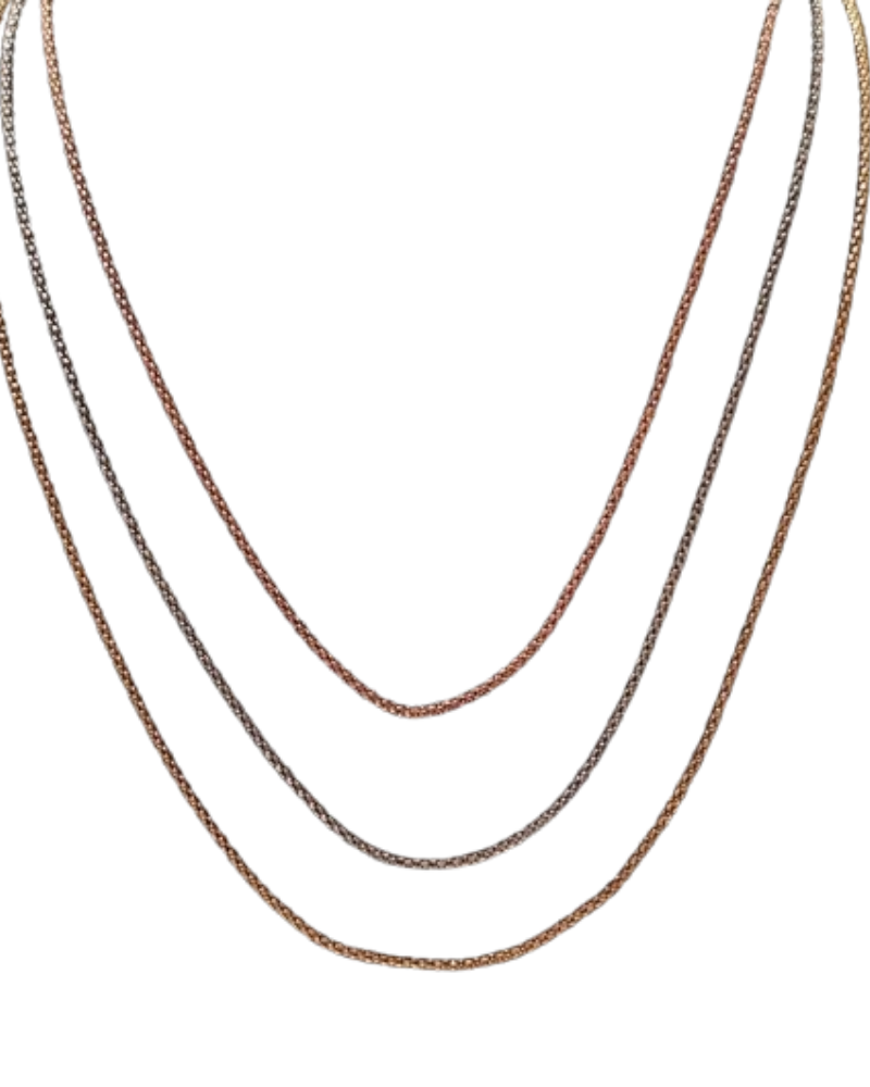 Giade collana Argento 925 3 fili Multicolor