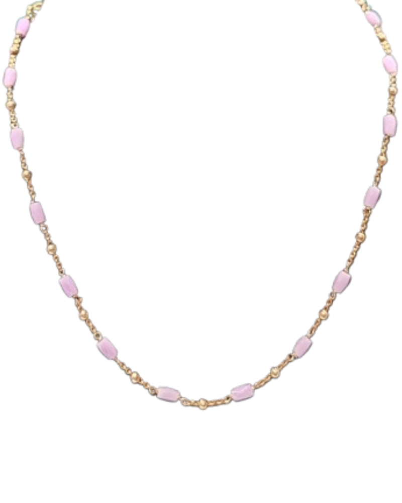 Giade collana Argento 925 con Cristalli Lilla