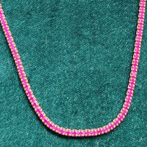 Giade collana Argento 925 Tennis fucsia