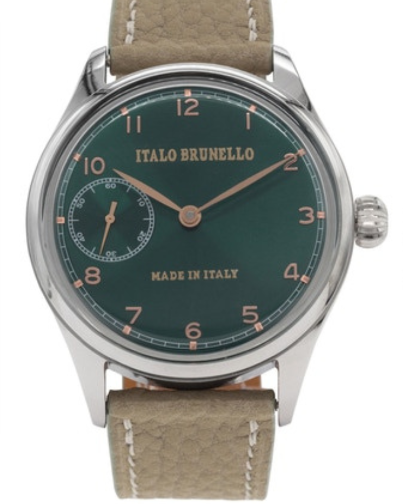 ITALO BRUNELLO OROLOGIO MECCANICO GREEN IB804