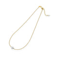 Collana in argento giallo con perla coltivata d'acqua dolce
